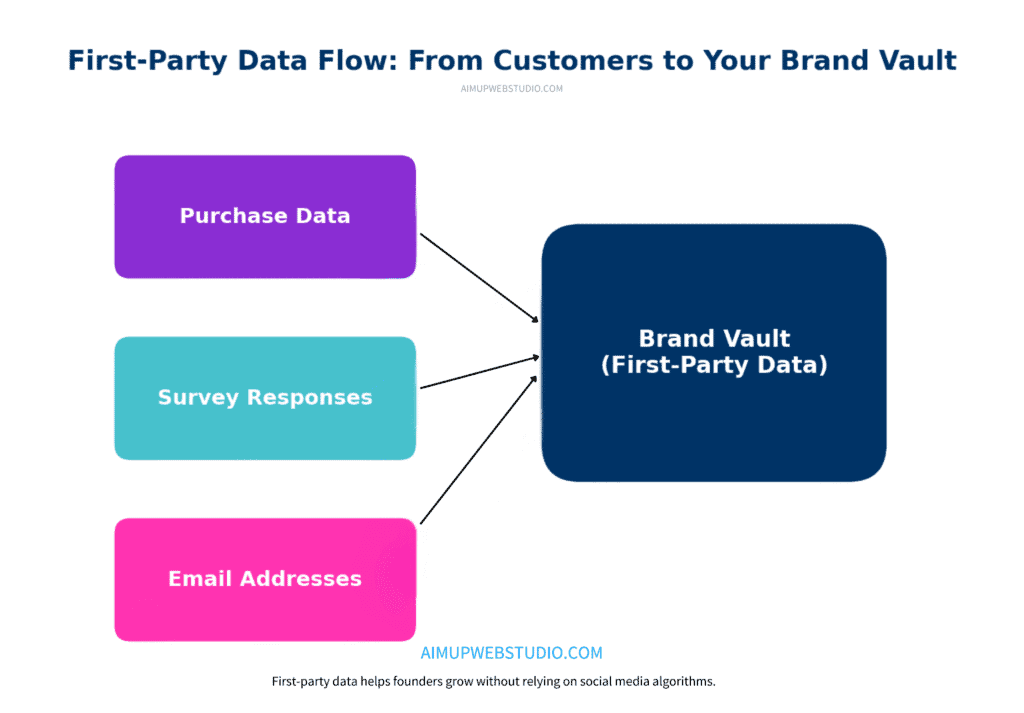 First-party data helps founders grow without relying on social media algorithms.