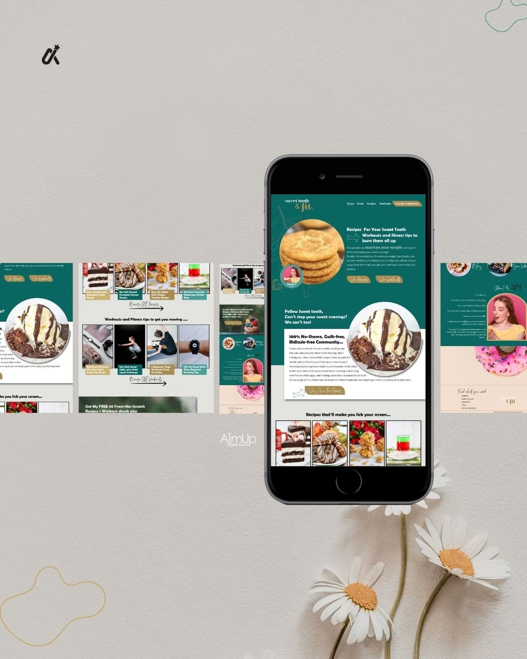 aimup digital studio - client website mockup